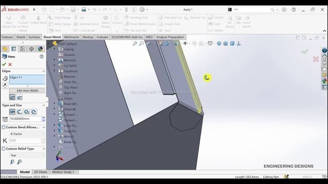 SolidWorks Sheet Metal Tutorial | How to make Toolbox in SolidWorks смотреть онлайн