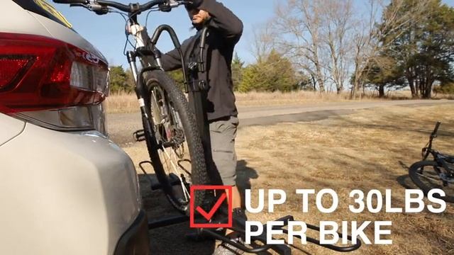 KAC E2 1.25"" and 2"" Hitch Receiver Mount Bike Rack Carrier 2-Bike Capacity for Truck, SUV, a смотреть онлайн