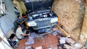 Установка двигателя ВАЗ 2114