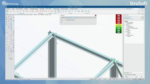 FEM Design User manual: 5.4 Steel connections design in FEM Design смотреть онлайн