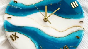 Инструкция по созданию часов из эпоксидной смолы. Набор Аквамарин. Вариант 1