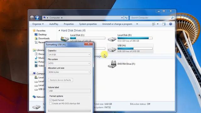 How to convert FAT32 to NTFS format смотреть онлайн