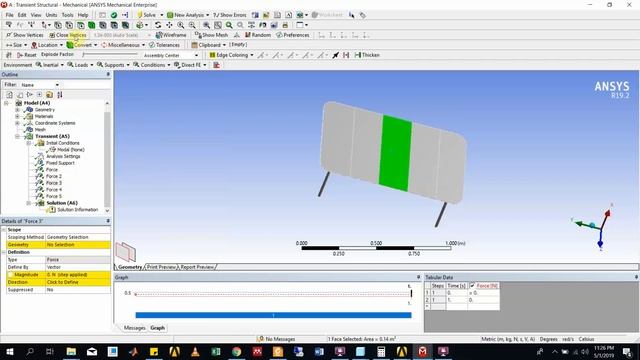 Transient analysis of Table by using ANSYS смотреть онлайн