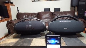 W-King X20 💀 vs JBL Boombox 3 ☠️ Bass Battle ☢️ Frequency Sweep 🛜Starting at 100Hz and below.