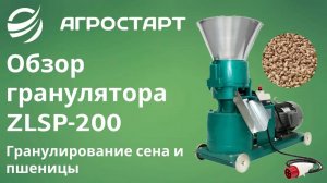 Обзор гранулятора ZLSP-200. Гранулирование сена и пшеницы. Агростарт