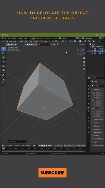 Blender Tip Relocating Object Origin | AR3Designs Daily Blender 3D Tips смотреть онлайн
