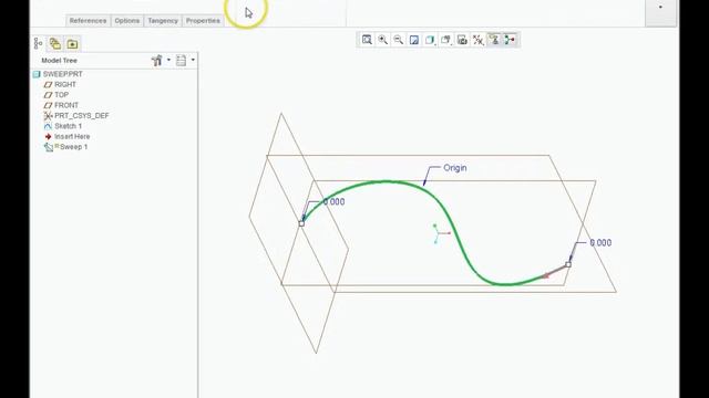 Sweep Feature with PTC Creo 2.0 смотреть онлайн