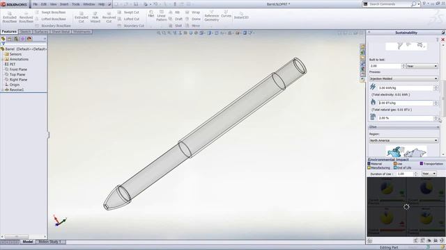What's new in SolidWorks 2012 - Sustainability смотреть онлайн