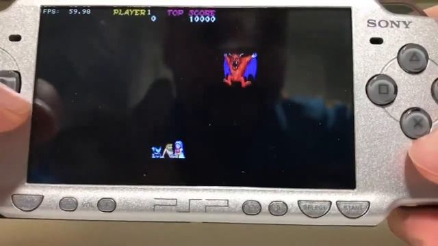 RetroArch (PSP) - MAME2000 libretro core running Ghost 'n' Goblins смотреть онлайн