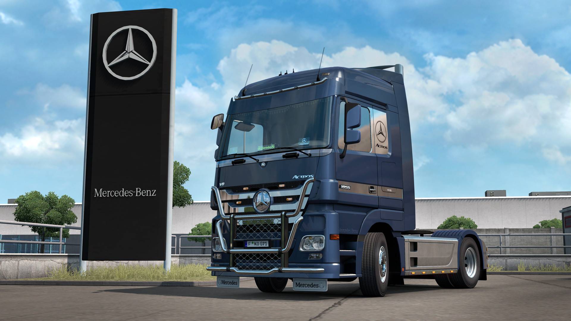@Euro Truck Simulator 2 конвой#Купил старый тягач с пробегом Mersedes Actros Low Roof Sleeper# смотреть онлайн