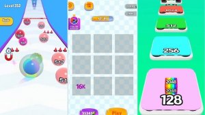 2048 | (New Updates) Rolling Ball Run Numbers Game vs Jelly Runner 3D vs Merge Master Number Run