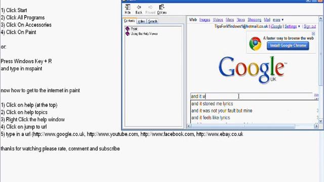 Windows XP How to get internet in Paints Help смотреть онлайн