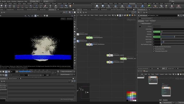 Houdini 19 Flip Fluid, Flat Tank and White water introduction смотреть онлайн