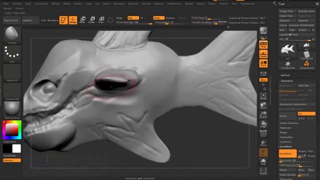 Zbrush 4R8 sculpting fish смотреть онлайн