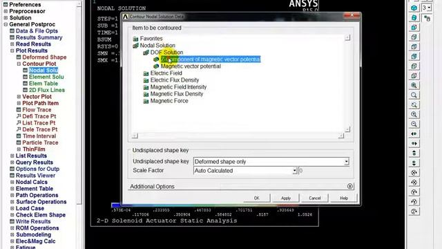 2D Solenoid Actuator Static Analysis- ANSYS смотреть онлайн