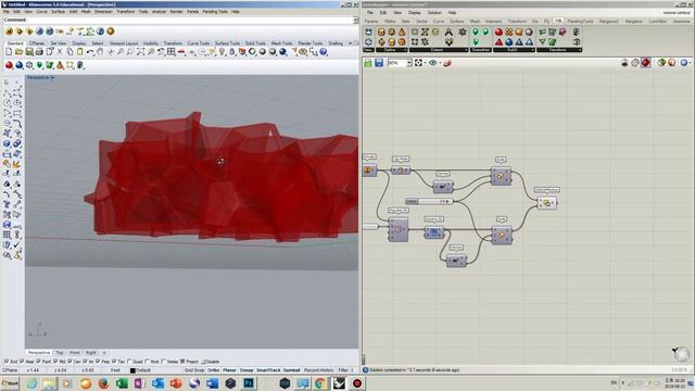 Voronoi Contour Structure Rhino Grasshopper Tutorial смотреть онлайн
