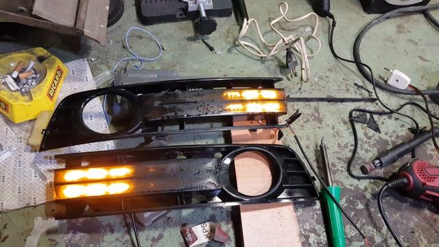 Led halogen grille lights audi a4 b6 смотреть онлайн