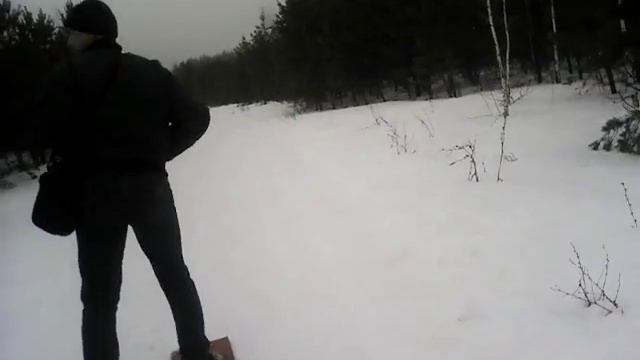 Первое испытание простейших снегоступов.7.03.2016. смотреть онлайн