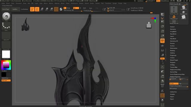 Concept Weapons with Pen Shadow in Zbrush смотреть онлайн