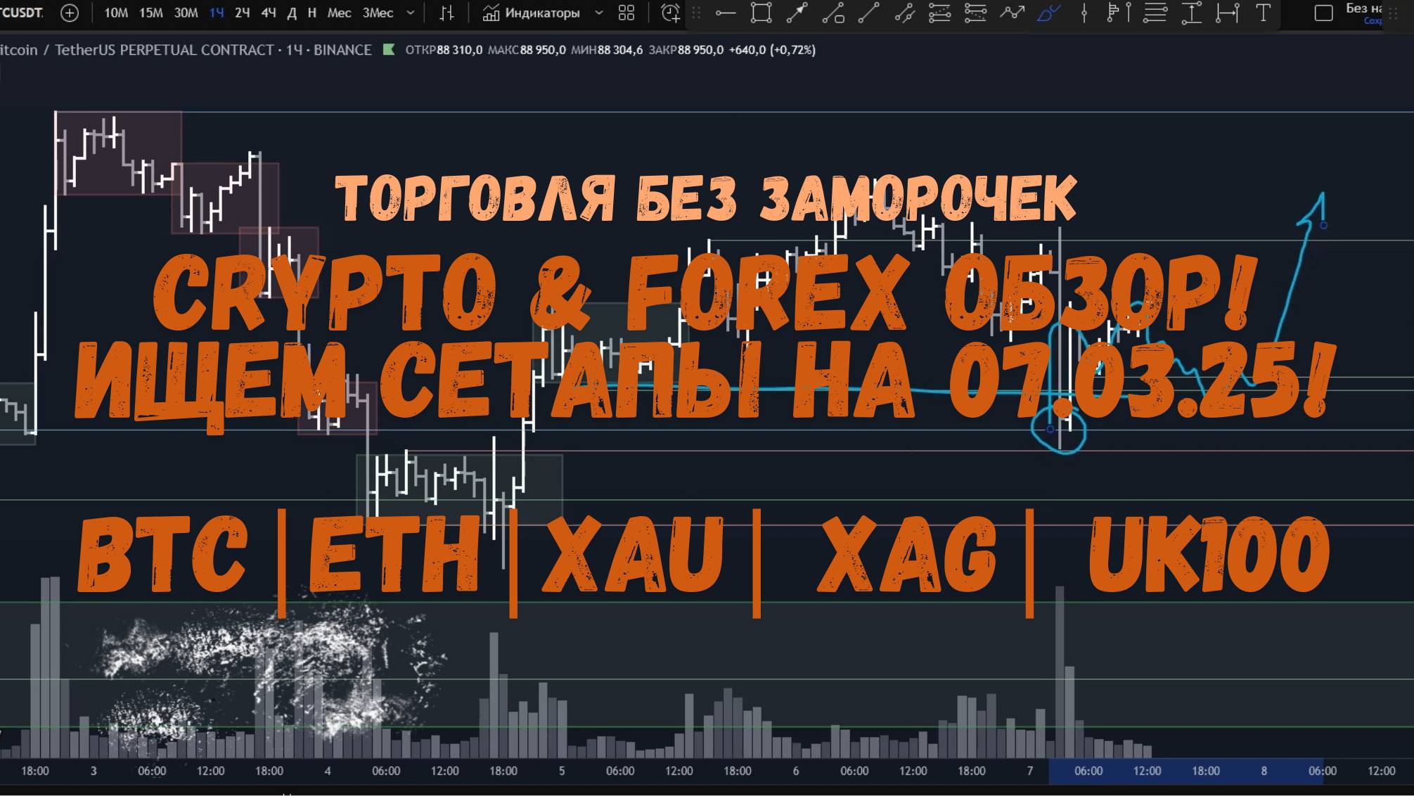 CRYPTO & FOREX Обзор на 07.03.25 - есть идеи BTC, ETH, XAU, XAG и UK100 смотреть онлайн