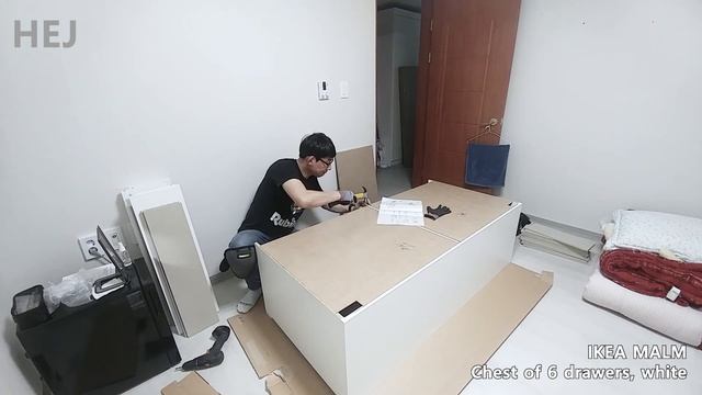 How to Assemble - IKEA 이케아 MALM 말름 6칸서랍장 조립 смотреть онлайн