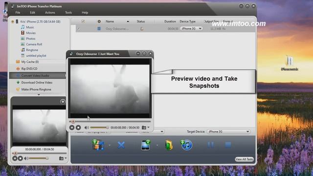 ImTOO iPhone Transfer Platinum- Transfer iPhone to PC or Mac, DVD/Videos to iPhone, make Ringtones смотреть онлайн