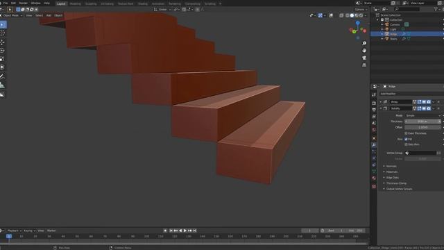 Blender Basics - Make a simple staircase | Using Modifiers - Array, Mirror, Solidify смотреть онлайн