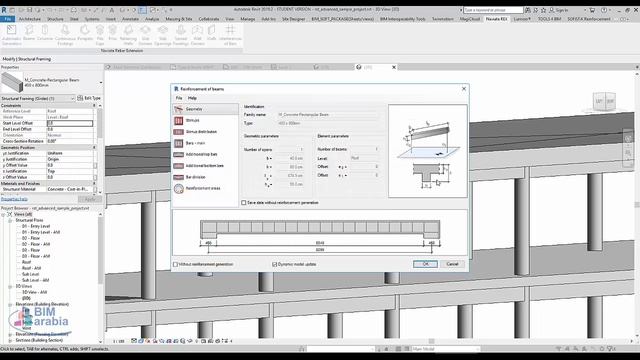 Revit Using Naviate Rebar Extension for Beams التسليح في الريفيت смотреть онлайн