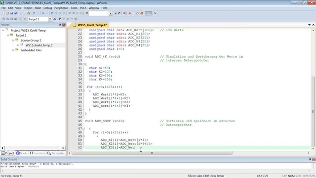 ANSI C Programm zur Temperaturmessung смотреть онлайн