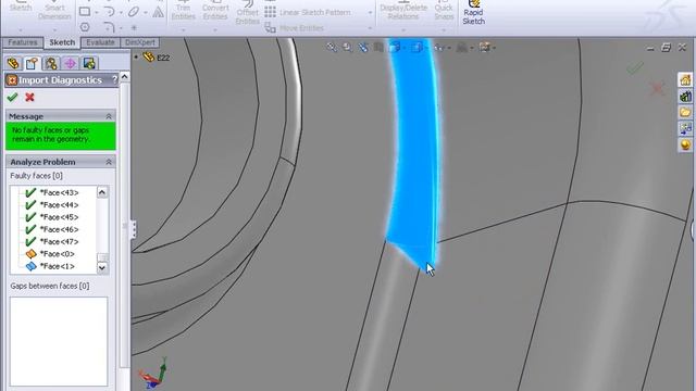 E22 SolidWorks 2008 IGES STEP Repair смотреть онлайн