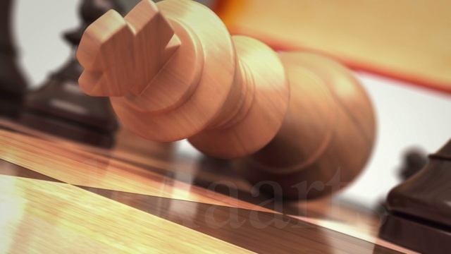 Checkmate, the fall of chess king. beautiful 3d animation, made in slow motion with depth of field смотреть онлайн