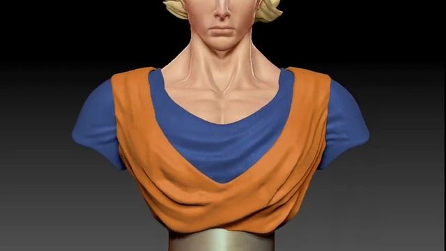 Dragon Ball Songoku Sculpt Zbrush Close Up смотреть онлайн