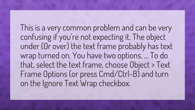 Why does text disappear in Indesign? смотреть онлайн