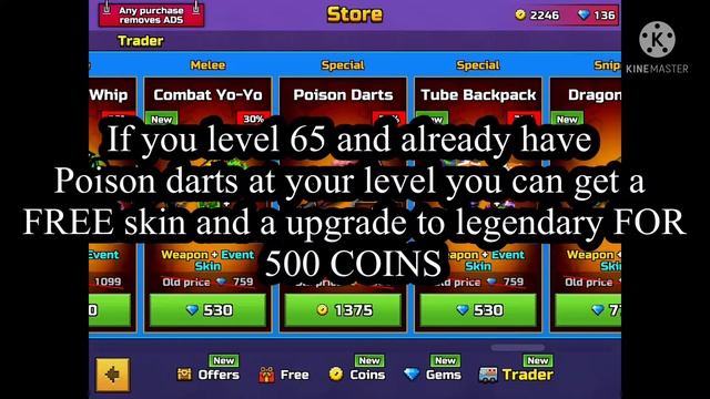 LEGENDARY POISON DARTS + Skin for only 500 coins (Pixel Gun 3D) смотреть онлайн