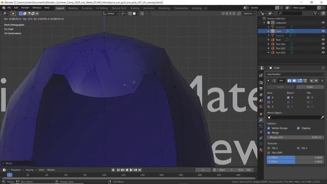 Blender 2.8 Timelapse model and texture of Ra the Sun God смотреть онлайн