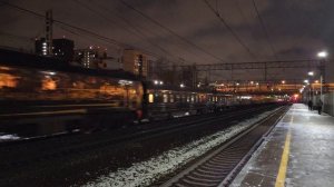 "Ночной Экспресс" полетел в ночь! ЭП2К с поездом №22 Москва - Санкт-Петербург