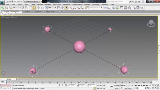 3ds max tutorial - select and link objects смотреть онлайн