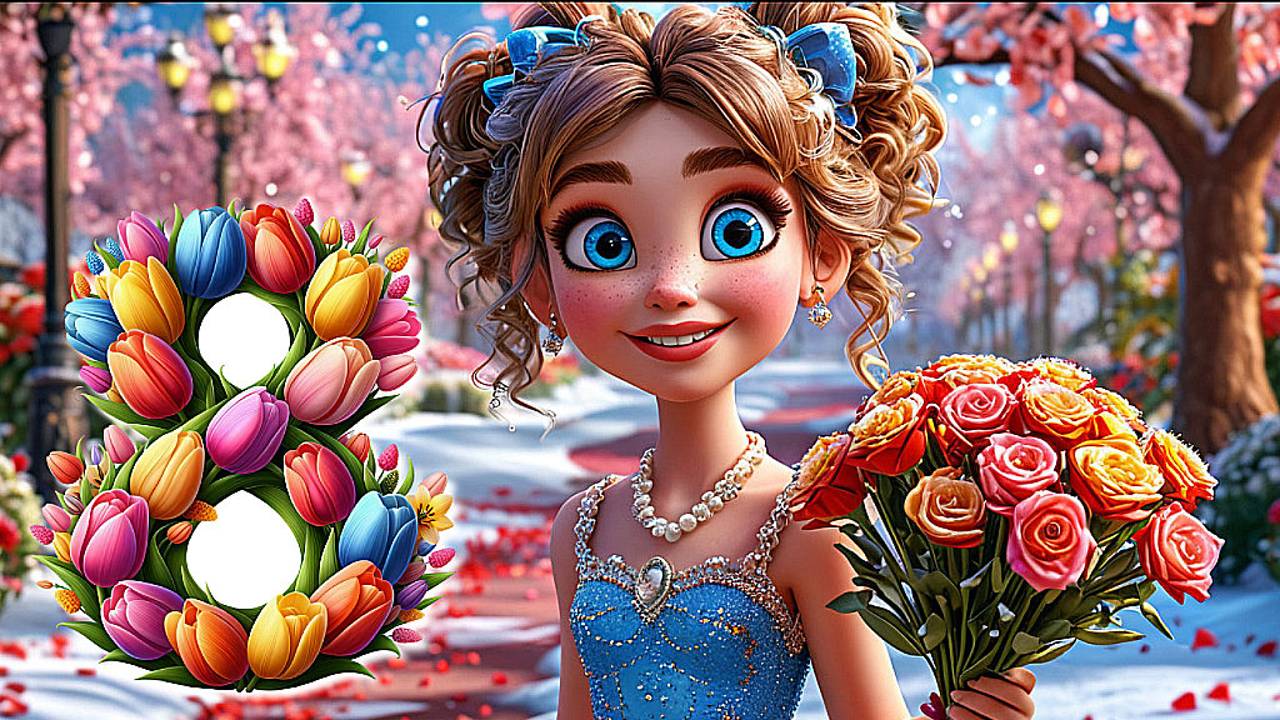 Красивые Поздравления с 8 марта! Музыкальные Поздравления С Международным Женским Днём 8 МАРТА! смотреть онлайн