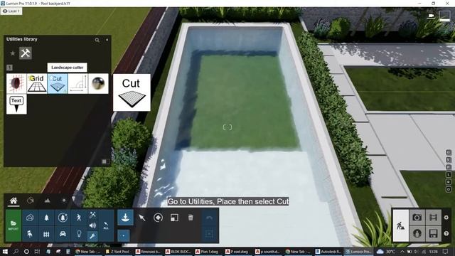 Landscape Cutter for Swimming Pool in Lumion - Beginner Tutorial смотреть онлайн
