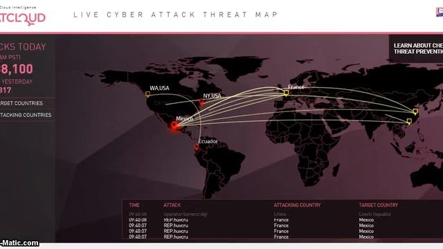 Threatcloud DDoS attack map смотреть онлайн