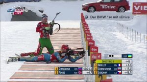 БИАТЛОН. КМ 2012-13. Хохфильцен (Австрия). Женщины. Эстафета 4x6 км. 09.12.12. Eurosport HD. 1080i.