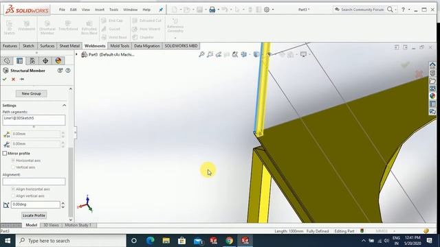 3/3 - SOLIDWORKS | WELDMENT MODULE (FABRICATION ASSEMBLY) смотреть онлайн