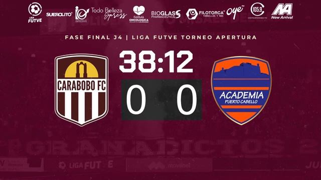 CARABOBO FC VS ACADEMIA PUERTO CABELLO - FASE FINAL LIGA FUTVE APERTURA - CUADRANGULAR B - JORNADA смотреть онлайн