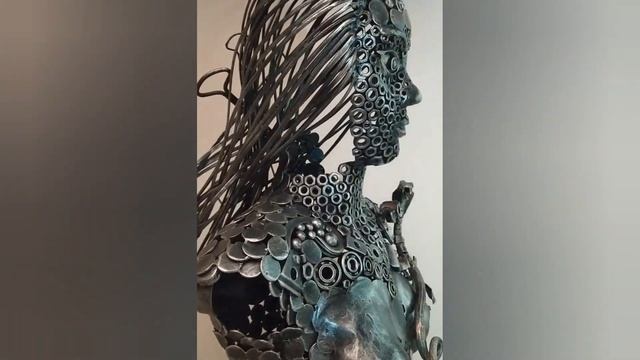 СКУЛЬПТУРА ИЗ МЕТАЛЛА "ЕВА".sculpture of metal "Eve" смотреть онлайн