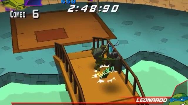 TMNT 2003 walkthrough guia HARD MODE Donatello Dojo 3 смотреть онлайн