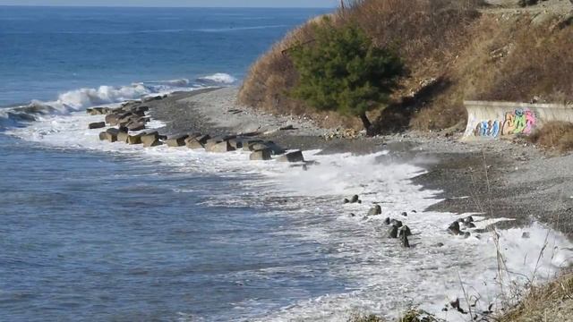 Море штормит, в районе Дагомыса. The Sea Is Stormy, In The Area Of Dagomys