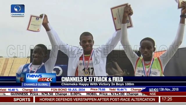 Channels U-17 Track & Field: Chiemeka Wants To Break Bolt's Record смотреть онлайн