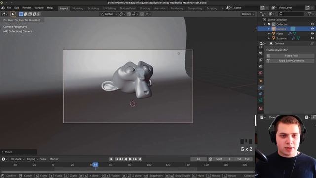Create A Jello Monkey Head in Blender (Soft Body Physics Tutorial) смотреть онлайн