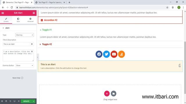 47 Tabs, Toggle, Anchor | elementor pro full tutorial bangla смотреть онлайн