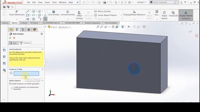 SW#2.19 Advanced hole in solidworks смотреть онлайн